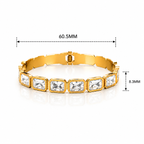 Stainless Steel Emerald CZ Bracelet