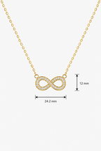 CZ Studded Infinity Pendant