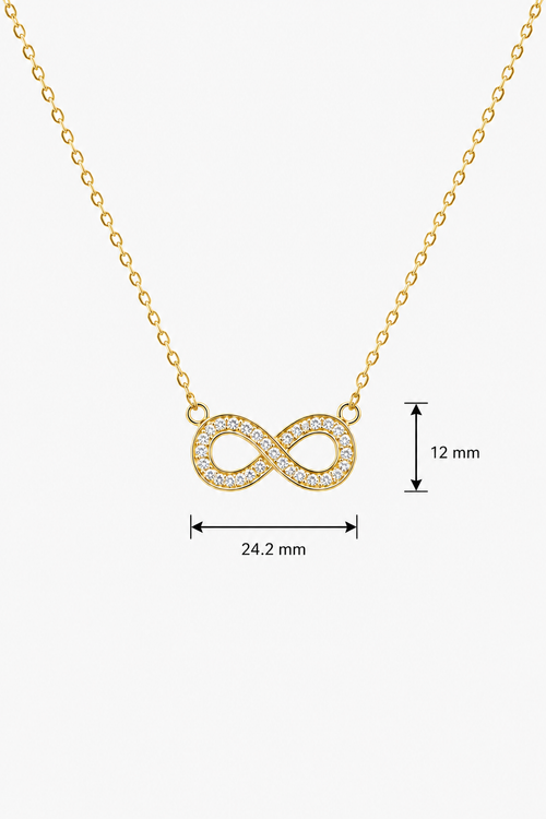 CZ Studded Infinity Pendant