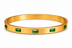 Steel Emerald Bracelet