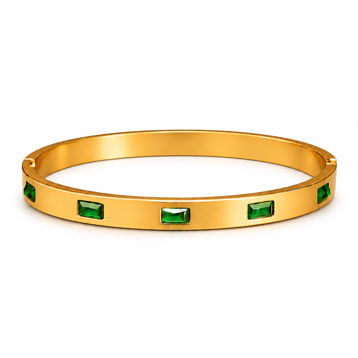 Steel Emerald Bracelet