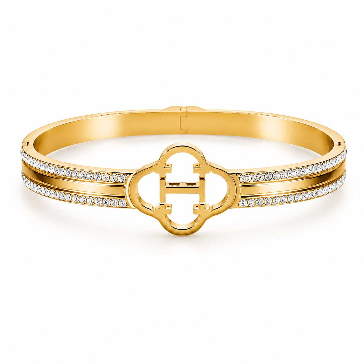 Stainless Steel CZ Diamond Studded Kada