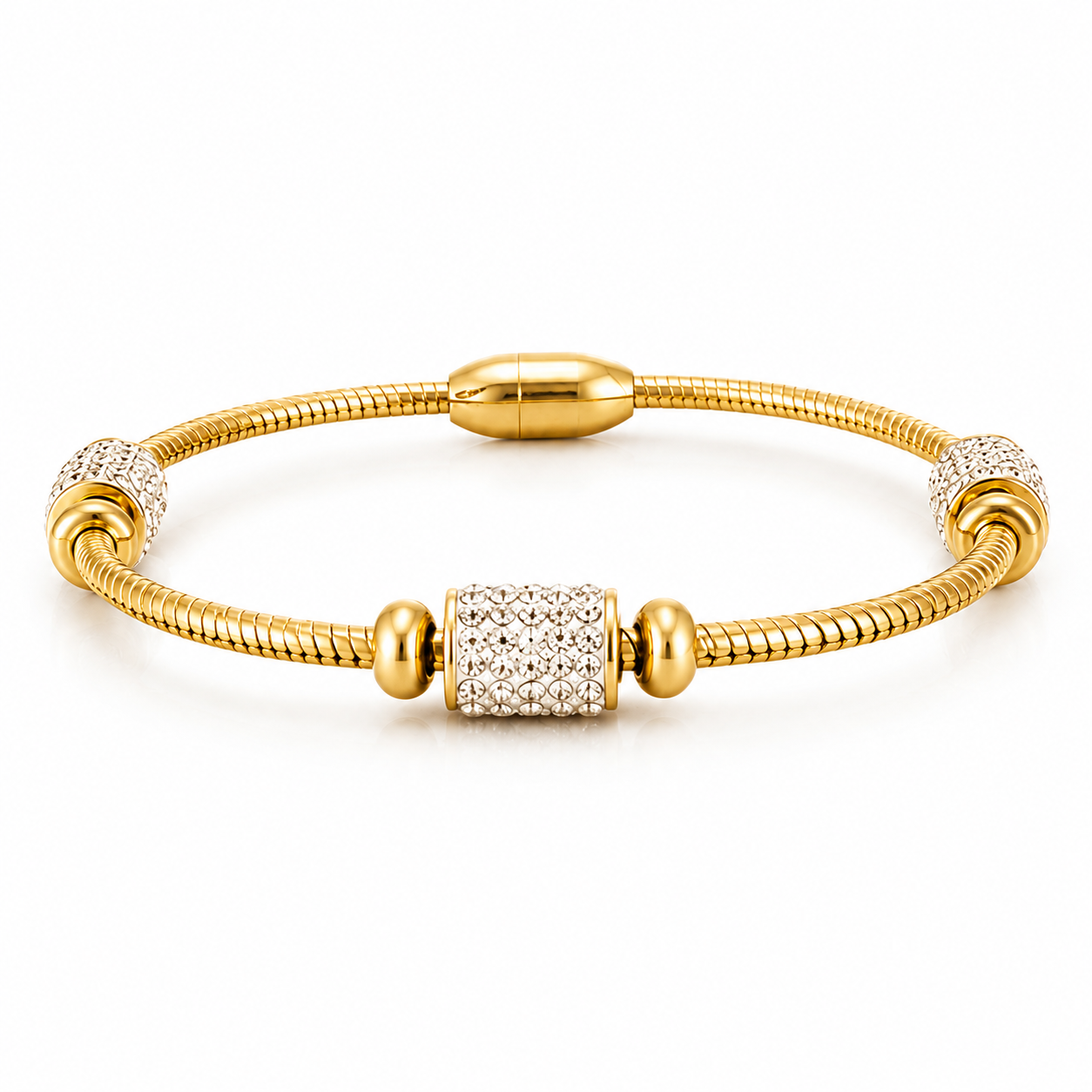 Steel Square CZ Bracelet