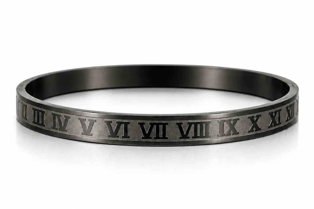Steel Roman Number Bracelet