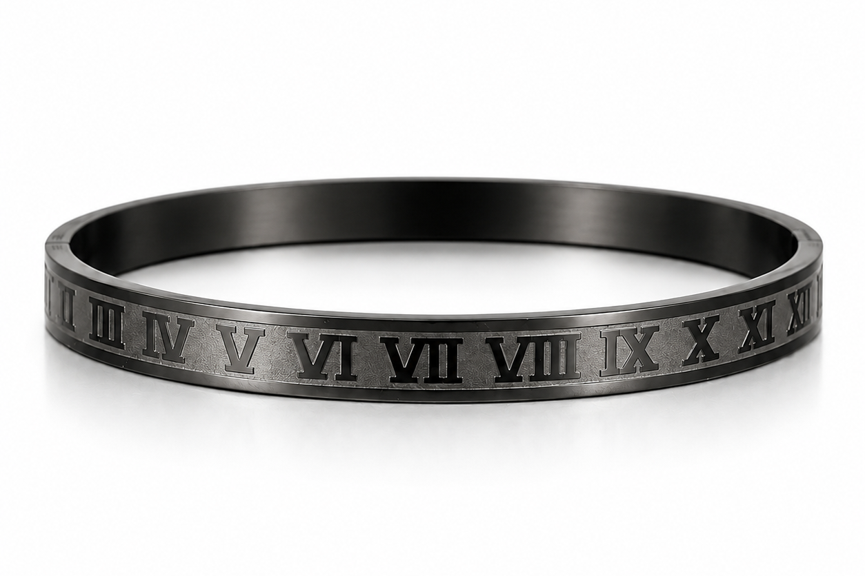 Steel Roman Number Bracelet