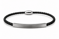 Steel Leather Sleek Bracelet