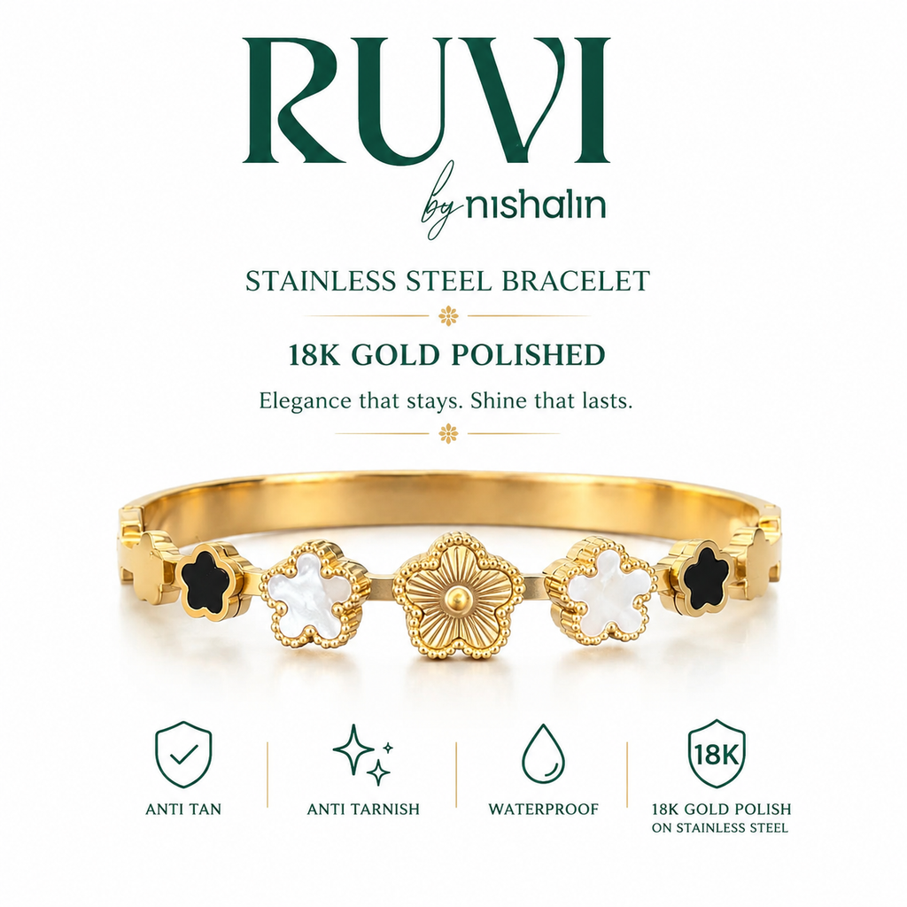 Steel Clover Bracelet
