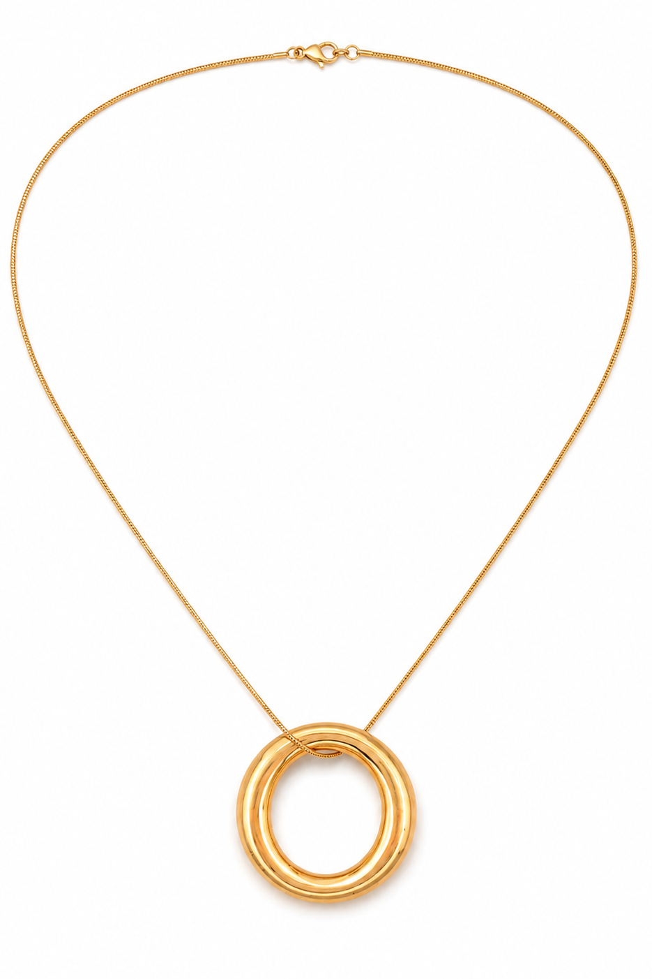 18k Gold Plated Big Circle Pendant
