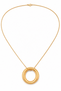 18k Gold Plated Big Circle Pendant