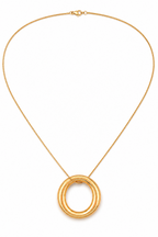 18k Gold Plated Big Circle Pendant