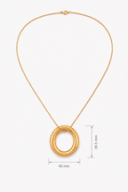 18k Gold Plated Big Circle Pendant