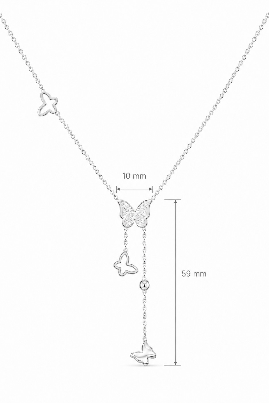 Butterfly hanging necklace