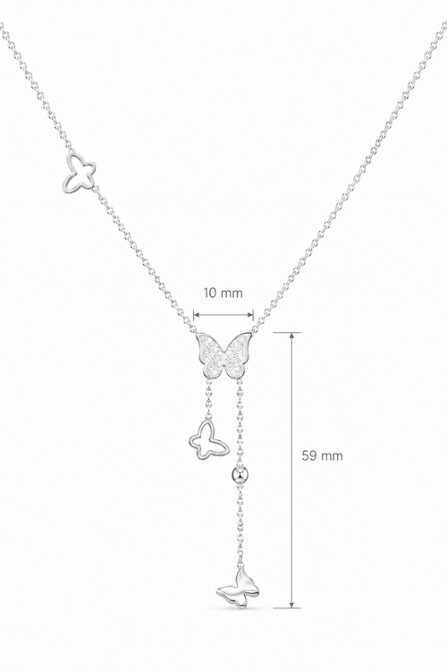 Butterfly hanging necklace