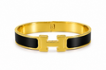Steel Black Enamel Bracelet