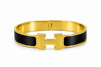 Steel Black Enamel Bracelet