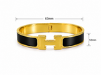 Steel Black Enamel Bracelet