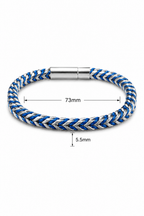 Steel with Blue thread Bracelet