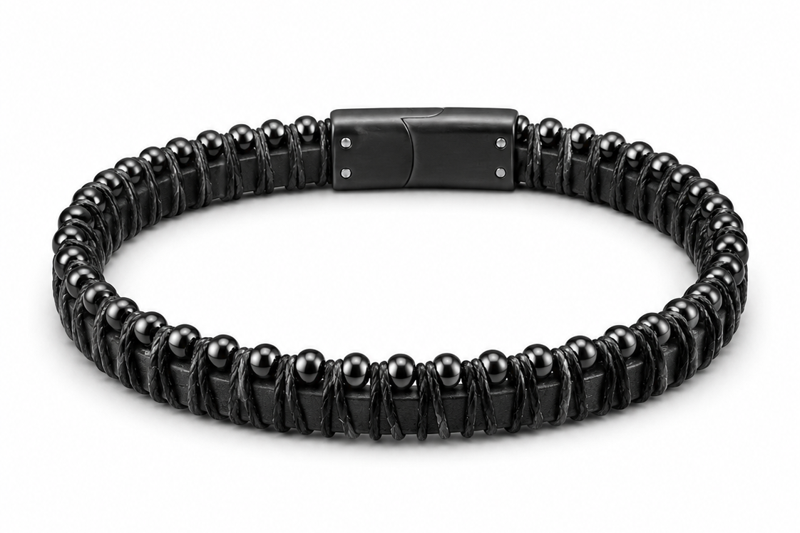 Black Leather Bracelet