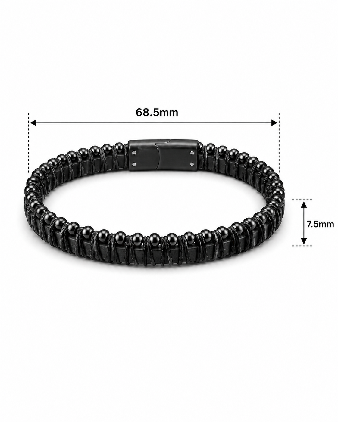 Black Leather Bracelet