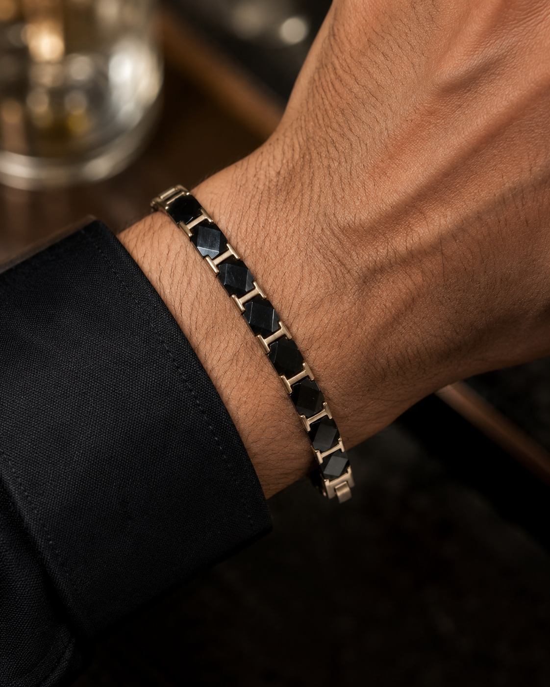 John Black Tennis Bracelet