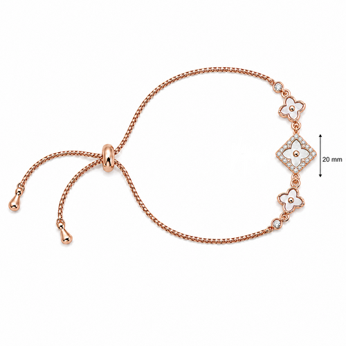 Adjustable Clover Stone Bracelet
