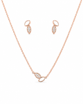 Steel MOP with Marquee Diamond Pendant Set