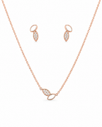 Steel MOP with Marquee Diamond Pendant Set