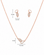 Steel MOP with Marquee Diamond Pendant Set
