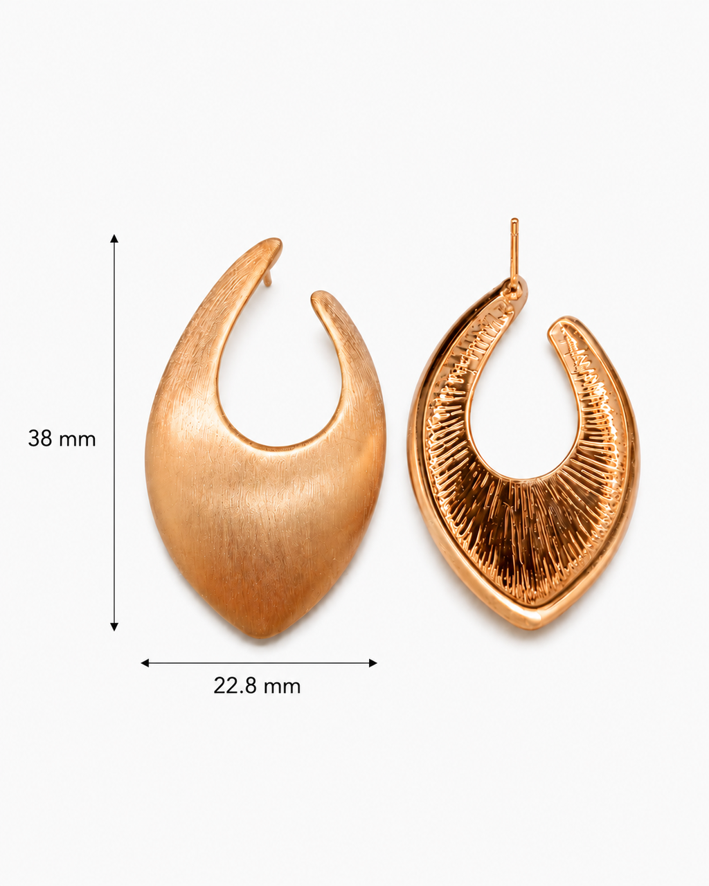 Gold Plated Stainless Steel Statement Earrings