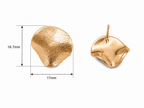 Gold Plated Wave Stud Earring