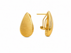 Textured Teardrop Stainless Steel Earrings