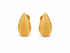 Textured Teardrop Stainless Steel Earrings