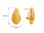 Textured Teardrop Stainless Steel Earrings