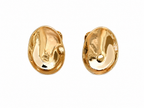 Gold Plated Pebble Shape Stud Earrings