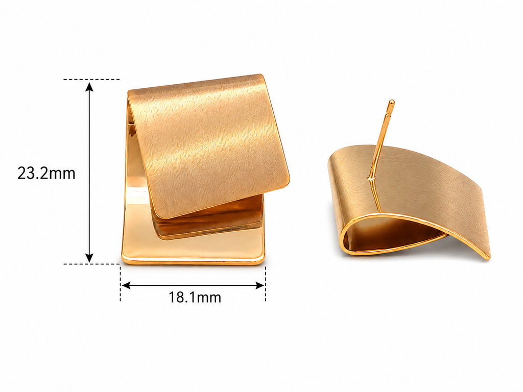 Layered Square Stainless Steel Earrings