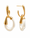 Elegant Pearl Loop Dangler Earring