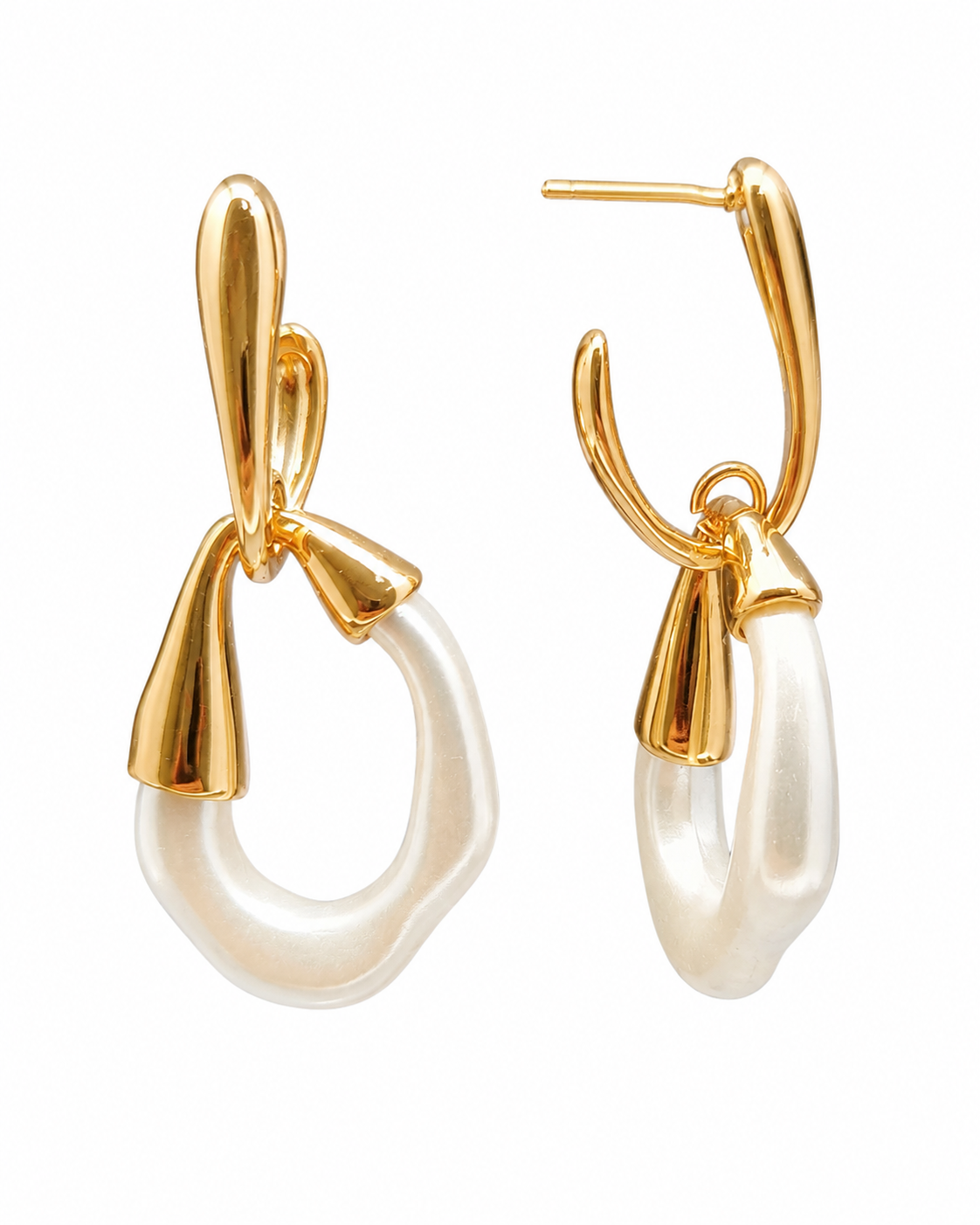 Elegant Pearl Loop Dangler Earring