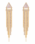 Triangle Mother of Pearl Tessel Earrings