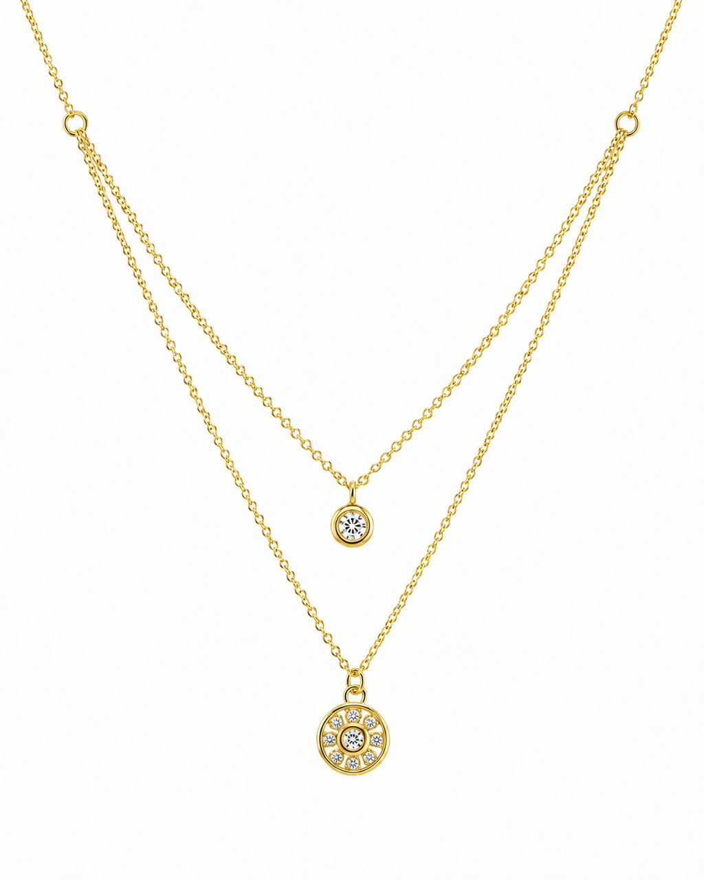 Elegant Double Layer Chain Pendant