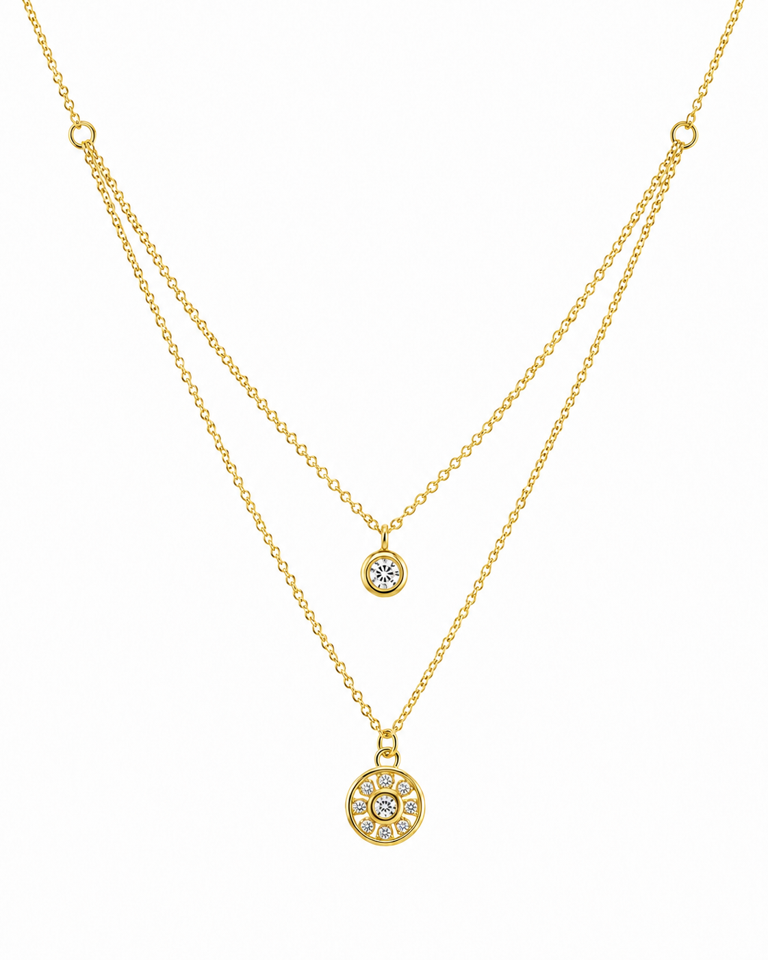 Elegant Double Layer Chain Pendant