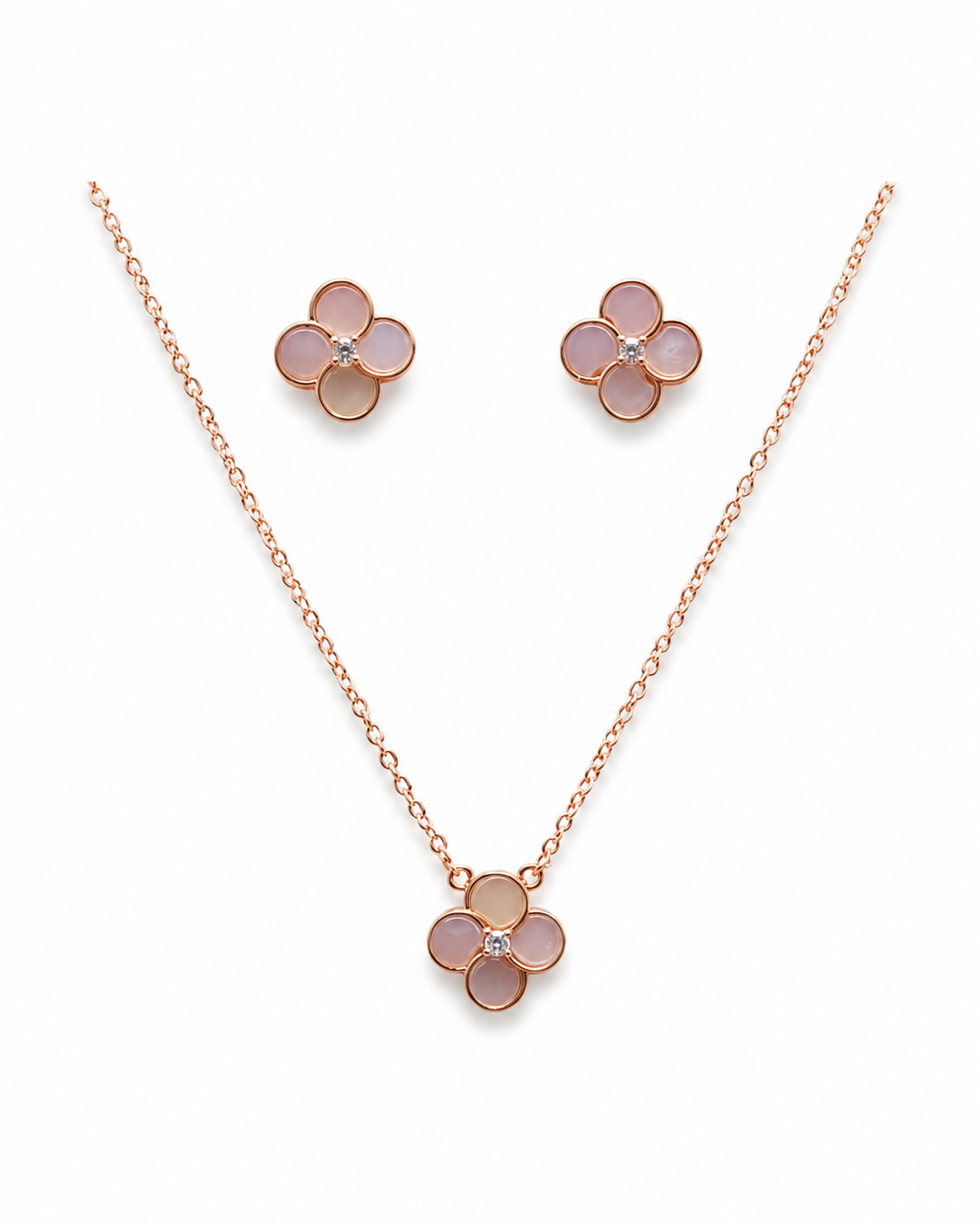 Blush Petal Pendant Set