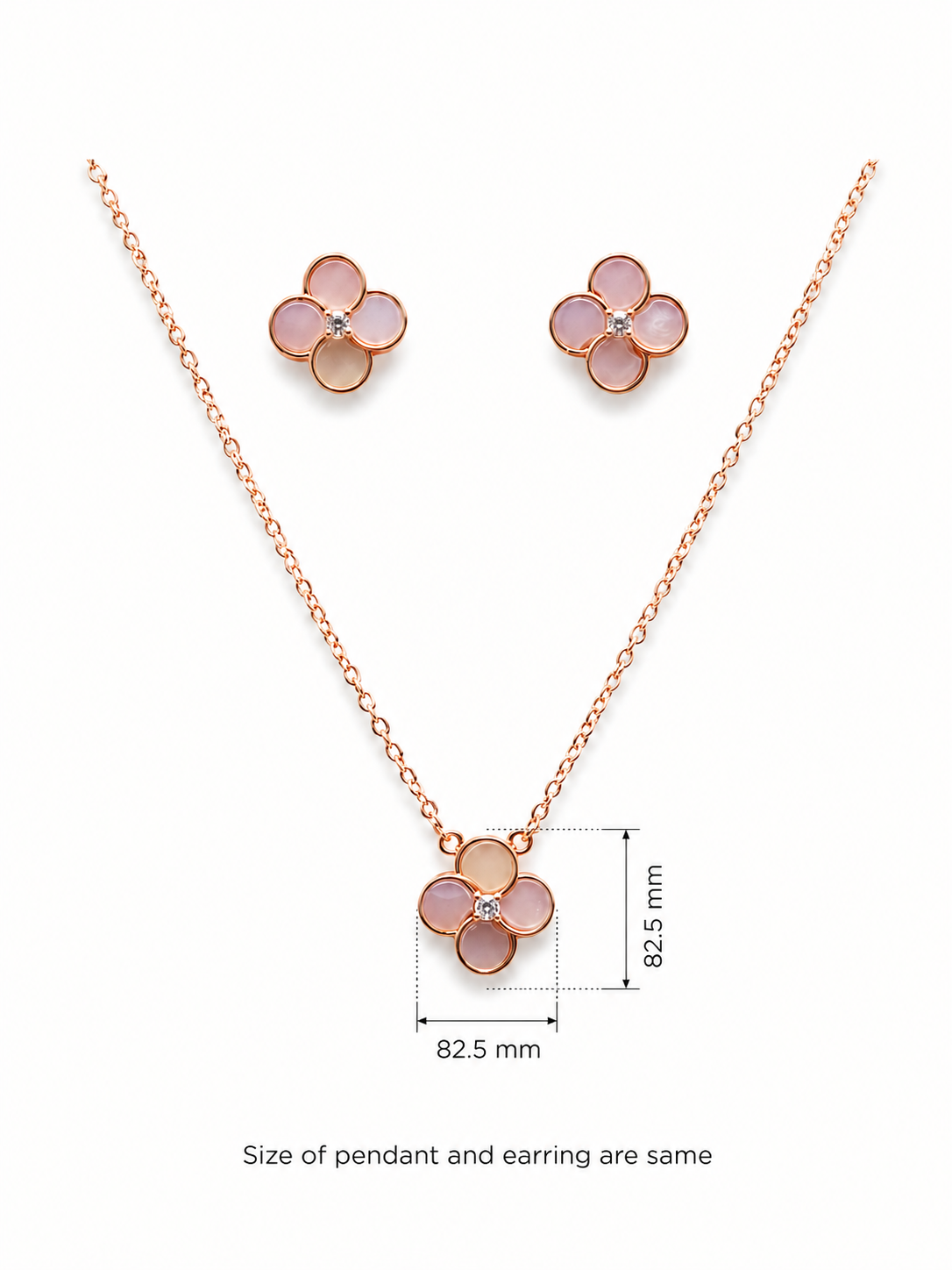 Blush Petal Pendant Set