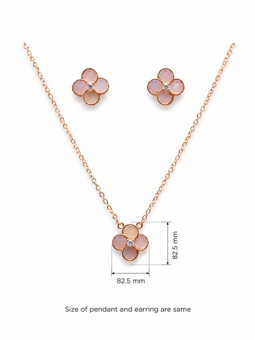 Blush Petal Pendant Set