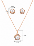 Pearl Flower Pendant Set