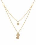 Two Layer Cat Charm Necklace