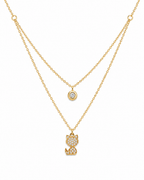 Two Layer Cat Charm Necklace