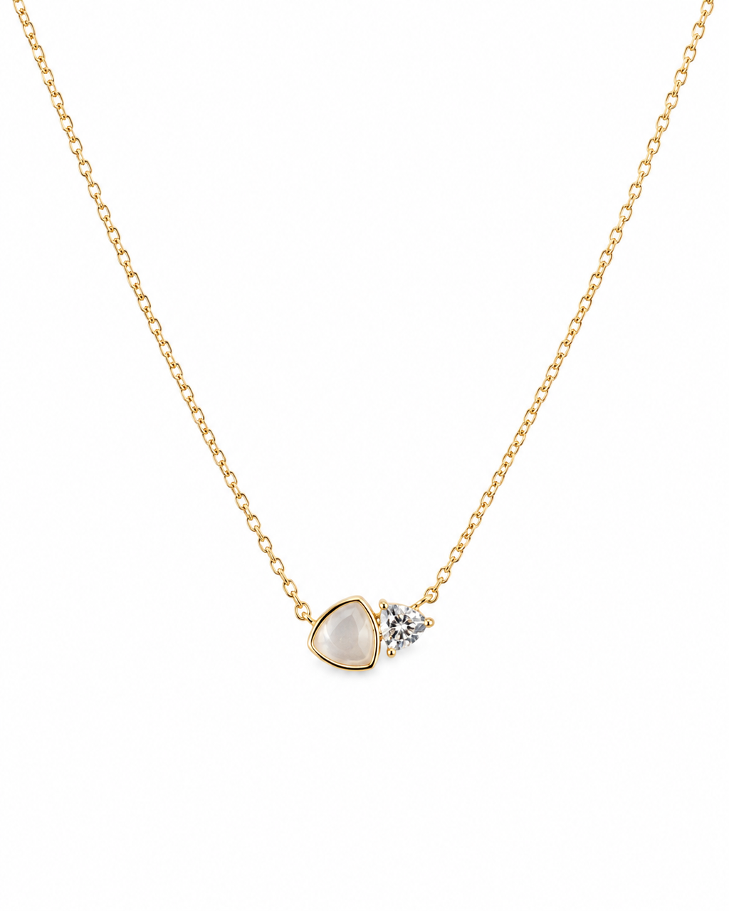 Classic Dual Stone Pendant Chain