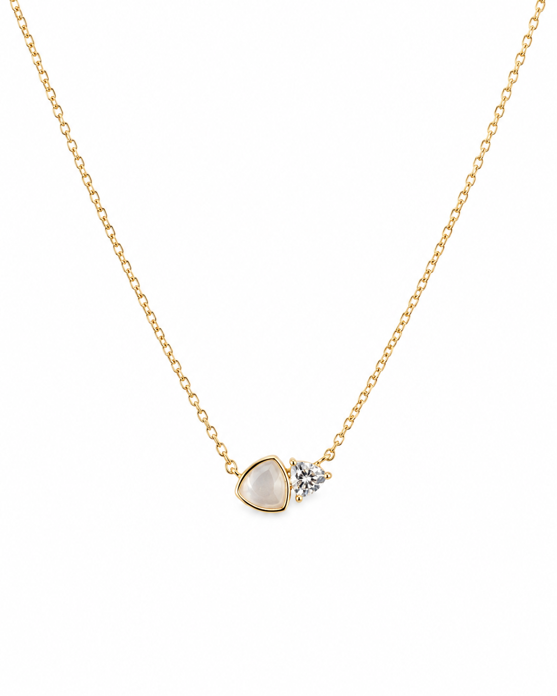 Classic Dual Stone Pendant Chain
