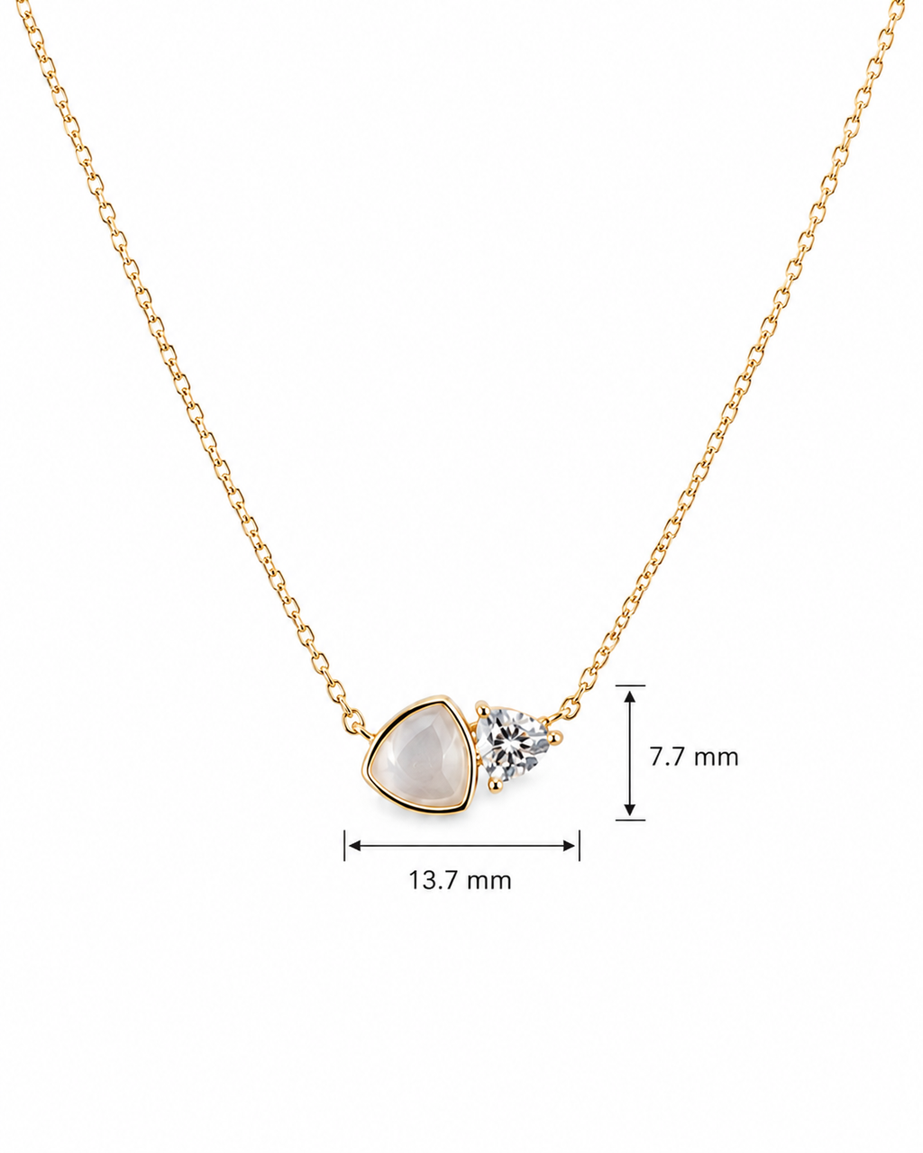 Classic Dual Stone Pendant Chain