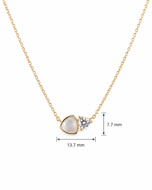 Classic Dual Stone Pendant Chain
